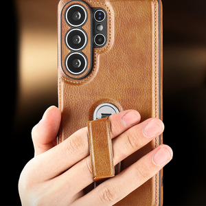 เคสโทรศัพท์หนัง PU แม่เหล็กสุดหรูสำหรับ Samsung S26 S23 S24 S25 Ultra พร้อมสายคล้องมือแบบซ่อนในตัว ป้องกันการกระแทก - Product Image 4