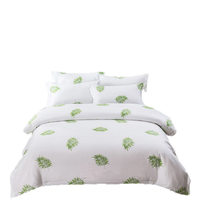 Ensemble de draps et taies d'oreiller en coton 100% 300 fils, tissage floral vintage, quatre pièces, pour la maison et l'hôtel