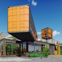 Rumah Kontainer Prefabrikasi 20ft untuk Konstruksi, Berkemah, dan Hunian