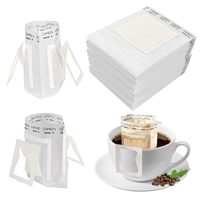 Sachets filtres à café non tissés de qualité alimentaire, à oreilles suspendues, à mailles fines, pour filtration goutte à goutte, sans papier ni résidus après-goût