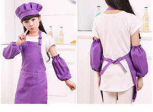 Tablier unisexe en polyester pour enfants, personnalisable avec logo, pour la maternelle, le <span class=keywords><strong>dessin</strong></span>, la peinture artistique, le bricolage, combinaison <span class=keywords><strong>de</strong></span> protection pour enfants, impression publicitaire - Product Image 2