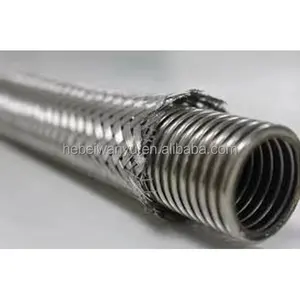 High quality PTFE lined braid metal hose PTFE inner pipe stainless steel braided metal hose for Chemical machinery electronics