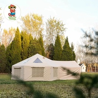 Grande tente de camping familiale d'extérieur, imperméable, en toile Oxford, avec matelas pneumatique, expérience de camping de luxe, gonflable et portable