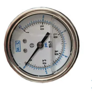 Hydraulic Pressure Shang air 40mm 50mm Panel Mount Pressure Gauges 1.5 in Panel Manometer Gauge
