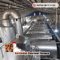 Fournisseur qualifié de machines à charbon horizontal pour coquilles de palmier, destinées à la fabrication de charbon de barbecue et à la production de combustible industriel