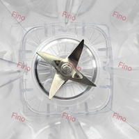 Ensemble de mixeur en plastique de haute qualité avec pot de 2 L, lames à huit feuilles en alliage d'aluminium à double roulement et plaque fixe de 27 g