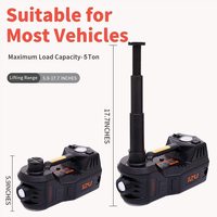 Cric hydraulique électrique portable puissant ROGTZ TY-EHJ10 CE 12V 5 tonnes pour voiture, kit de levage au sol, clé à douille pour pneus