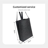 Produits en feutre de haute qualité avec logo personnalisé, un sac de shopping et de rangement en feutre gris écologique à grande capacité, à porter à l'épaule