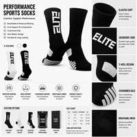 Chaussettes athlétiques unisexe en tricot avec coussinets de cheville, impression numérique, respirantes et écologiques, avec détail de bordure, pour jeunes, collection Printemps