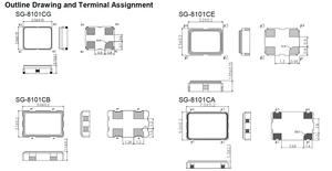 Oscillatore a Cristallo Programmabile SMD2520 Dimensione 2520 4 Pin OSC 1.8V 2.5V 3.3V 15PPM Uscita CMOS Serie SG-8101CG da 0.67MHZ a 170MHZ - Product Image 2