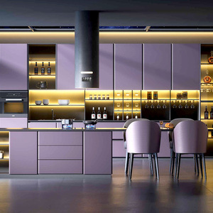 Custom Made Stainless Steel Sideboard With Glass Display Cabinet Integrated <b>Kitchen</b> <b>Storage</b> <b>Unit</b> For Living Room - Product Image 5