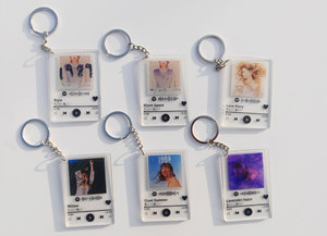 Porte-clés <span class=keywords><strong>personnalisé</strong></span> en acrylique <span class=keywords><strong>Spotify</strong></span> Chanteur Photo couverture de l'album musique chanson texte Porte-clés en plastique avec image - Product Image 3