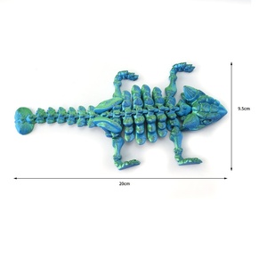 Figurine de <span class=keywords><strong>dinosaure</strong></span> Ankylosaurus articulée imprimée en 3D, modèle d'os flexible en PLA Silk, <span class=keywords><strong>jouet</strong></span> décoratif de bureau personnalisé - Product Image 2