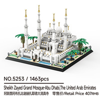 BEBRICKS Série Construction Wange 5253 Grande Mosquée du Sheikh Zayed Abu Dhabi EAU Briques de construction pour garçons et filles, cadeau