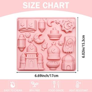 <span class=keywords><strong>Moule</strong></span> à gâteau en silicone personnalisable en usine, antiadhésif platine, sans BPA, pour la décoration de gâteaux de lune musulmans et de mousses - Product Image 5