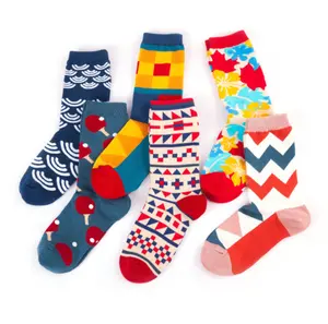 Calcetines con logotipo personalizado para adultos, calcetín feliz, venta al por mayor, 2022