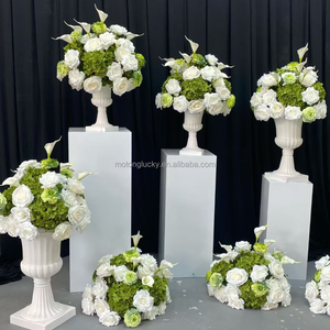Fleurs de mariage, hydrangea vert artificiel de 70 cm, boule de fleurs pour décoration de mariage, décoration suspendue pour scène avec support <span class=keywords><strong>en</strong></span> métal robuste - Product Image 6