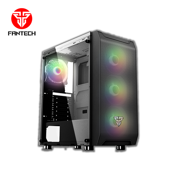 FANTECH AERO CG80 Wholesale Customize Middle Tower Case Fan Support 4 Pcs Black Gaming Case