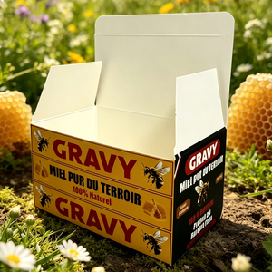 Wholesale Print Eco Friendly <b>Box</b> Natural Honey Display <b>Box</b> Custom Logo Food Grade Cardboard <b>Box</b> - Product Image 1