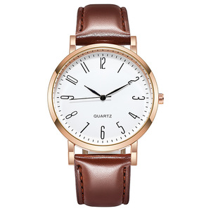 Montre à mouvement quartz pour homme, tendance, décontractée, avec boucle à ardillon en cuir, cadran large en alliage de 40,5 mm, pour le quotidien et les affaires, vente en gros - Product Image 3