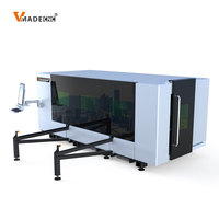 Máquina de Corte Láser de Fibra de 3Kw con Puerta Eléctrica y Plataforma de Trabajo Única, Modelo Cerrado, Controlada por Software