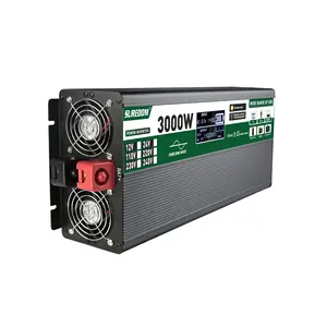 Inversor de onda sinusoidal pura de 3000w, CC de 12V, 24v a 110v, 220V, inversor de potencia con control remoto