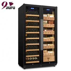 Humidor de Cigarros y Enfriador de Vino Jiufu con Compresor Grande, Doble Puerta, Puerta de Vidrio, Sin Escarcha, de Lado a Lado - Product Image 4