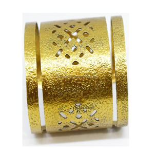 2025 Christmas African Gold Square <b>Leaf</b> Hammered Brass Gold Jewelry Armband Bracelets <b>Light</b> Weight Lock Bracelet - Product Image 2