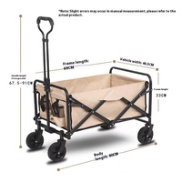Vente en gros de chariots à pique-nique pliables portables à quatre roues utilitaires chariot pratique pour plage parc pique-nique camping