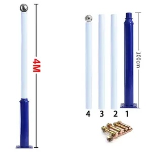 맞춤형 야외 가로등 기둥 4m 5m 10m 12m 더블 싱글 암 가격 아연 도금 스틸 태양열 포스트 램프