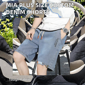 Pantalones Cortos Vaqueros para Hombre <span class=keywords><strong>Mia</strong></span> de Alta Calidad con Logotipo Personalizado, Transpirables, Holgados, Estilo Urbano, Tallas Grandes, Fabricantes Personalizados - Product Image 2