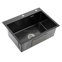 Évier de cuisine en acier inoxydable maison de ferme au-dessus du comptoir sous-sol lavabo simple avec robinet vidange accessoires de cuisine