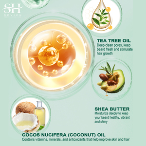 Private Label 100ml Tea Tree Beard Wash <strong>Shampoo</strong> and Conditioner Nourishing Moisturizing Men Beard Care Clean - Product Image 6