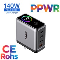 Chargeur Tommox 140w Gan Type C 100w Chargeur pour ordinateur portable Type C Adaptateur secteur universel de voyage pour mac Book iphone 17 40w Chargeur rapide