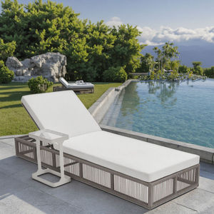 Chaise longue de luxe en aluminium avec corde, imperméable, pour extérieur, ensemble de mobilier de jardin, lit de soleil pour hôtel, patio, plage, piscine, lit de jour personnalisé - Product Image 1