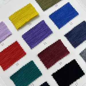 290g Thick Slub 67 Polyester 20 Cotton 8 Rayon 5 Spandex Blended Soft T-shirt Fabric Korean Knitted Men's Clothing Fabric