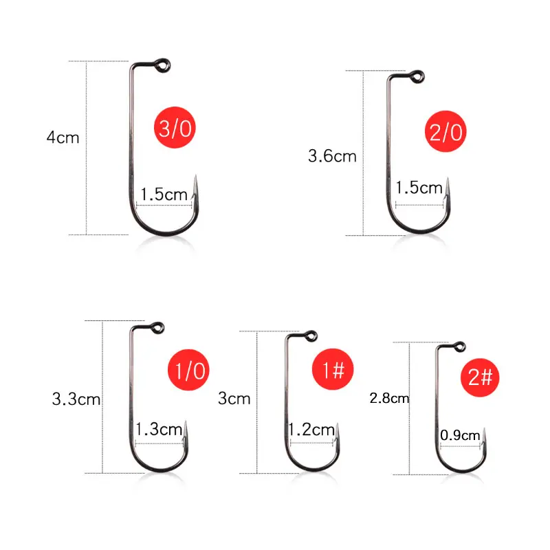 2022 New Fishing Tackle Accessories 2# 1# 1/0# 2/0# 3/0# Right Crank Lead Hook Anti-hook Fish Hook For Sea