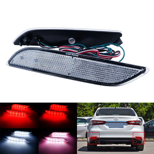 Reflector <span class=keywords><strong>de</strong></span> parachoques trasero LED para coche, lámpara <span class=keywords><strong>de</strong></span> luz para Toyota Camry 2018 2019 2020 2021 2022 2023 2024 W/luces <span class=keywords><strong>de</strong></span> freno traseras - Product Image 3