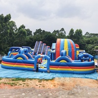 Parcours d'obstacles gonflable commercial de grande taille, personnalisable pour centre d'amusement, école, événements en plein air