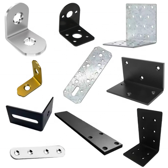 CNC Machined Aluminum Angle Brackets, Precision L-Shaped Mounting Parts for Industrial Automation