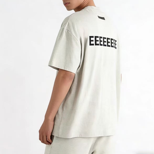 T-<span class=keywords><strong>shirt</strong></span> ESS pour <span class=keywords><strong>homme</strong></span>, coupe oversize, en coton épais, personnalisable, lourd, uni, à épaules tombantes - Product Image 4