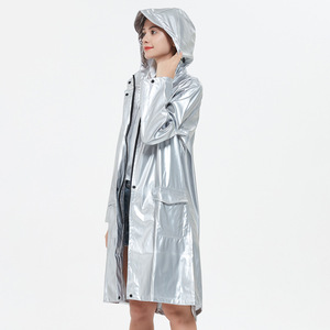 Giacca antipioggia da <span class=keywords><strong>donna</strong></span> impermeabile da viaggio leggero giacca a vento con cappuccio Trench impermeabile antipioggia all'aperto - Product Image 3