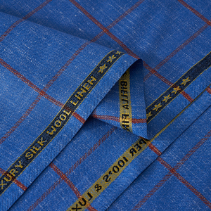 Thời Trang Mới Trong Kho Worsted Merino Len Ý Suiting Vải Linen Lụa Len Pha Trộn Vải Cho Nam Giới Phù Hợp Với - Product Image 5