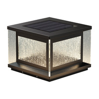 Lumières solaires modernes IP65 de pilier extérieur de style européen lumières imperméables de barrière de jardin de patio lumières imperméables de verre de porte