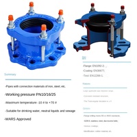 Raccord rapide à bride forgée Mingli pour tuyaux en fonte ductile PE DN50-DN1600, conception flexible basse pression, tête hexagonale, surface lisse