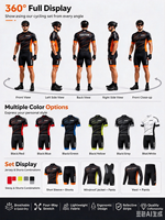 Ensemble de cyclisme pour hommes, maillot de cyclisme et short à bretelles personnalisés par sublimation, étiquette privée OEM avec logo personnalisé