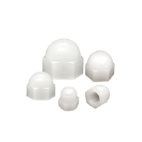 Écrous à tête bombée en nylon noir DIN1587 M3 M4 M5 M6 M8 M10, couvercle décoratif, écrou à tête hexagonale en plastique semi-circulaire