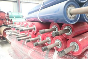 Heavy-Duty Carbon thép ba con lăn dây chuyền lắp ráp unpowered Baking sơn băng tải vành đai Con lăn chống bụi không thấm nước cho - Product Image 5