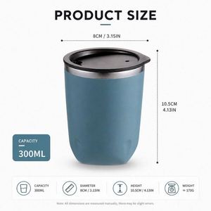 Vaso Térmico de Doble Pared de 300 ml con Tapa, Personalizable con Logotipo, Regalo Promocional, Taza de Viaje para Oficina y Hogar, Venta al Por Mayor - Product Image 4