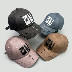 Cappellino da Baseball Regolabile in Cotone 100% con Ricamo Lettere Grandi <span class=keywords><strong>ZY</strong></span> Stile Americano Retrò Primavera Estate Uomo Donna Casual - Product Image 1